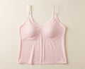 Pink Gingham Lace Trim Built-In Bra Top