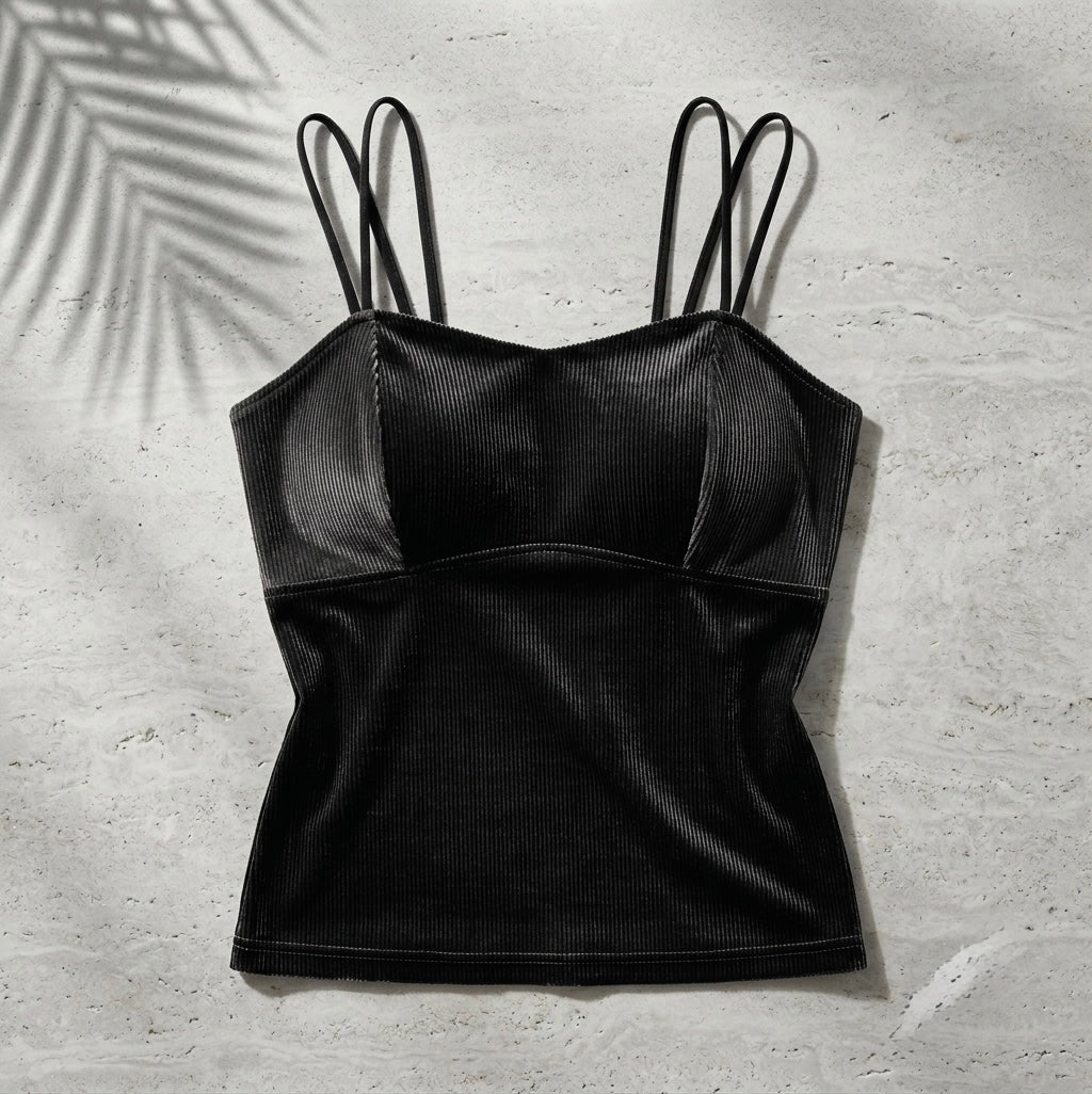 Ribbed Hourglass built-In Bra Top