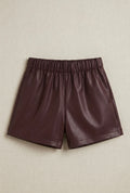 High Waisted Vegan Leather Shorts